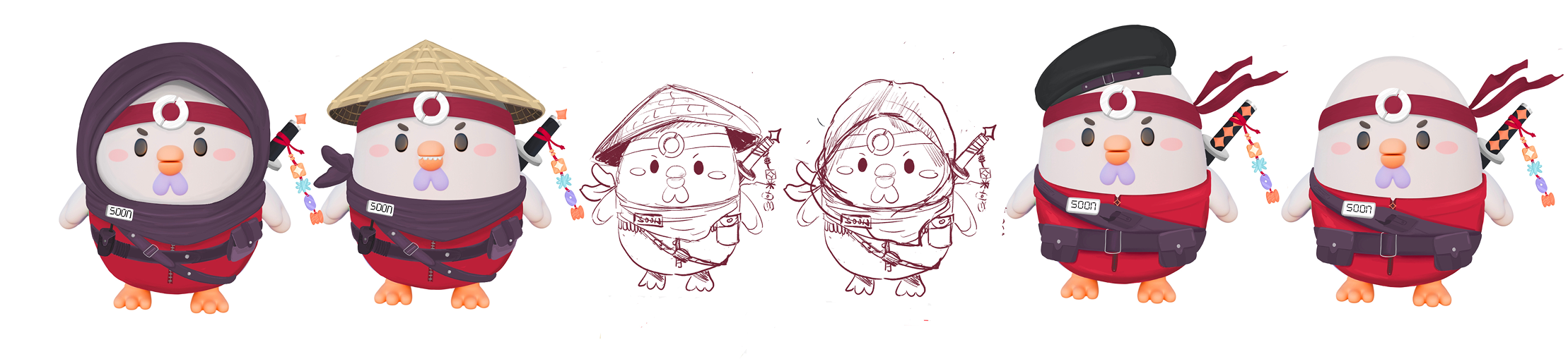 Chickie Character Variations
